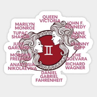 Gemini Zodiac Sign Test Sticker